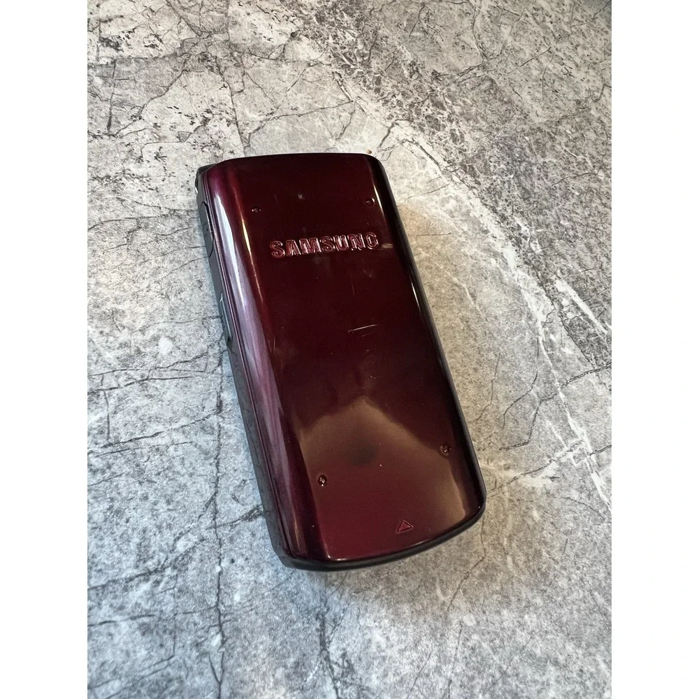 Samsung M320 Sprint Flip Phone Red w/ Box BAD BATTERY